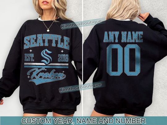 Discover Seattle Kraken Sweatshirt | Seattle Kraken Merch | Vintage Seattle Hockey shirt | Personalized Seattle hockey tee | Hockey Gift