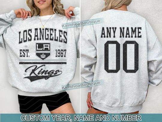 Los Angeles Kings Sweatshirt | Los Angeles Kings Merch | Vintage Los Angeles Hockey shirt | Personalized Los Angeles hockey tee | Hockey Gif