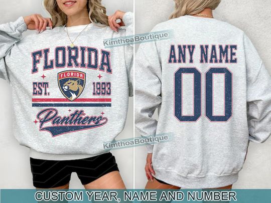Florida Panthers Sweatshirt | Florida Panthers Merch | Vintage Florida Hockey shirt | Personalized Florida hockey tee | Hockey Gift