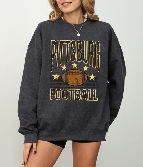 Discover All Team Available, Pittsburgh Football Shirt Distressed Vintage Sweatshirt