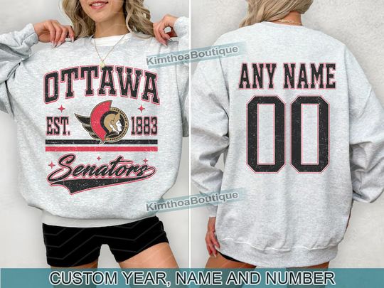 Discover Ottawa Senators Sweatshirt | Ottawa Senators Merch | Vintage Ottawa Hockey shirt | Personalized Ottawa hockey tee | Hockey Gift