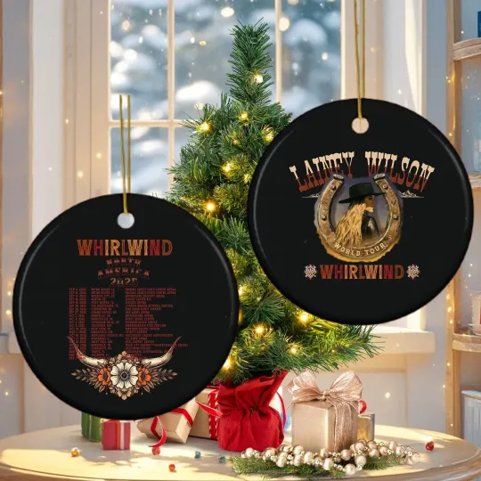 Discover Lainey Wilson Whirlwind Tour Shirt 2025 Ornament - 2 Side
