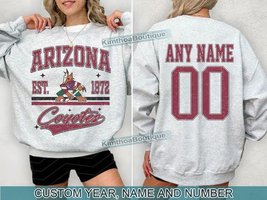 Discover Arizonna Coyotes Sweatshirt | Arizonna Coyotes Merch | Vintage Arizonna Hockey shirt | Personalized Arizonna hockey tee | Hockey Gift
