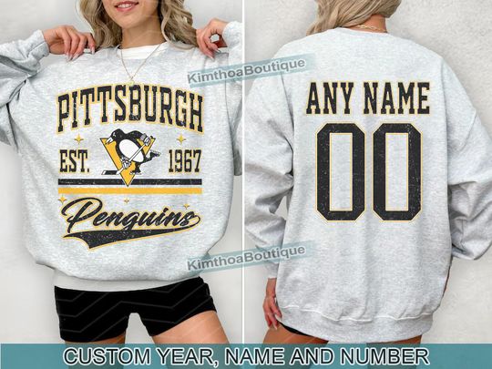 Discover Pittsburgh Penguins Sweatshirt | Pittsburgh Penguins Merch | Vintage Pittsburgh Hockey shirt | Personalized Pittsburgh hockey tee | Gift