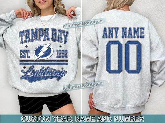 Discover Tampa Bay Lightning Sweatshirt | Tampa Bay Lightning Merch | Vintage Tampa Bay Hockey shirt | Personalized Tampa Bay hockey tee | Hockey Gif