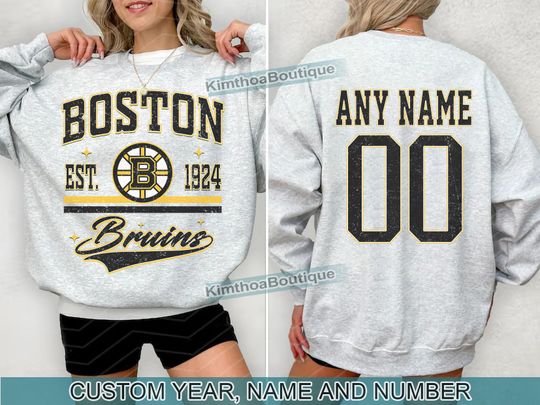 Boston Bruins Sweatshirt | Boston Bruins Merch | Vintage Boston Hockey shirt | Personalized Boston hockey tee | Hockey Gift
