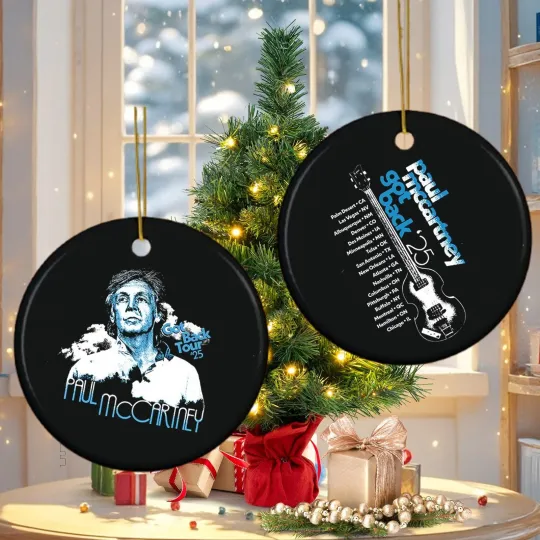 Discover Paul Mc.Cartney Got Back Tour 2025 Ornament - 2 Side