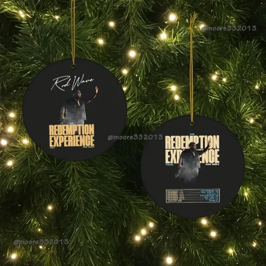 Discover Rod Wave The Redemption Experience Tour 2025 Ornament Music Concert Keepsake