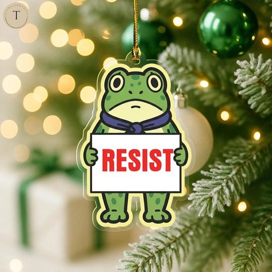 Discover Funny Christmas Frog Ornament with Lights - Quirky Holiday Decor for Amphibian Lovers