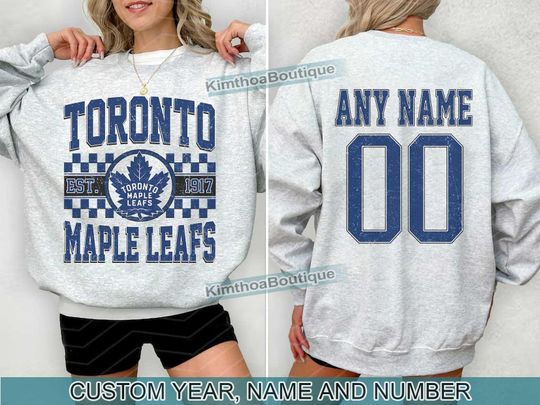 Discover Toronto Maple Leafs Sweatshirt , Vintage Maple Leafs tee, Toronto Hockey Fan shirt,  Custom Number,  Maple Leafs Hockey