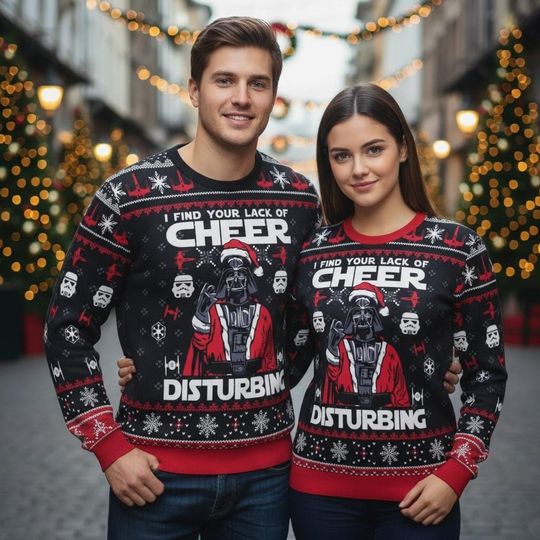 Discover Star Wars Ugly Christmas Sweater Darth Vader Sweater Xmas Holiday Gift