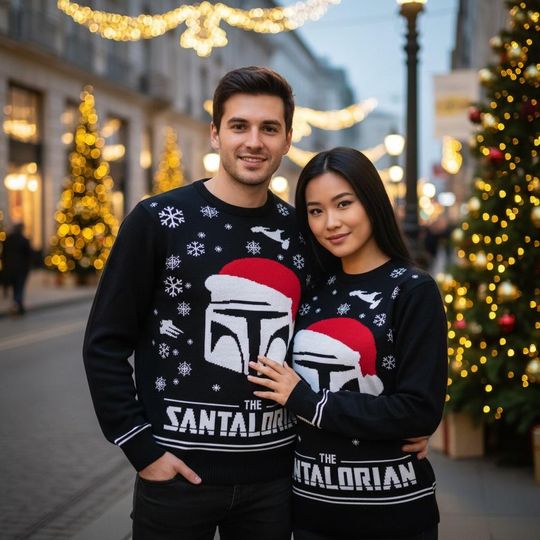 Discover Star Wars Ugly Christmas Sweater The Mandalorian Sweater Xmas Holiday Gift For Men Women Christmas Gift