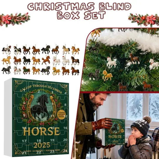 Discover Countdown Gallop Through December Horse Advent Calendar 24 Days 2D Blind Boxes