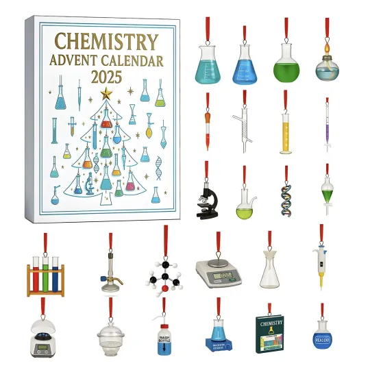 Discover Xmas Countdown Chemical Laboratory Apparatus Advent Calendar 24 Day 2D Blind Box