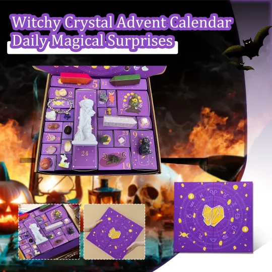 Discover Halloween Countdown Reikicrystal Advent Calendar 24 Days of Festive 3D Blind Box