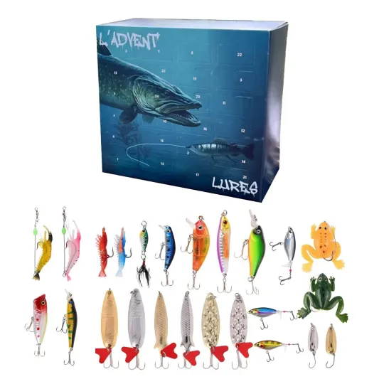 Discover Countdown l-avent Lures Advent Calendar – 24 Days of Festive 3D Blind Boxes