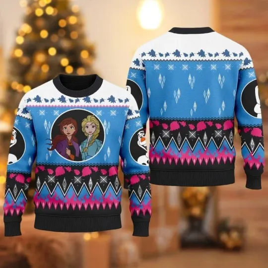 Discover Winter Princess Ugly Christmas Sweater, Magic Ice Princess Sister Xmas Sweatshir