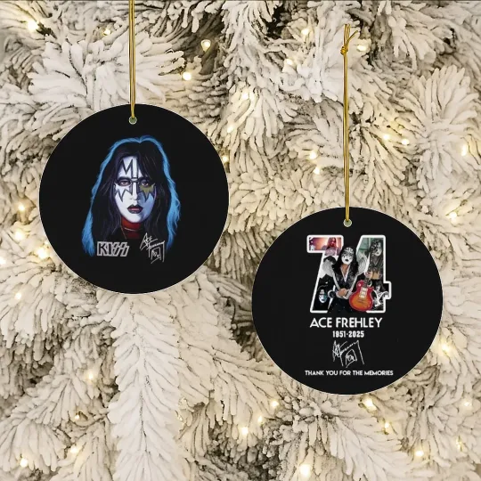 Discover Ace Frehley Kiss Tribute Ornament 1951–2025 Thank You Gift