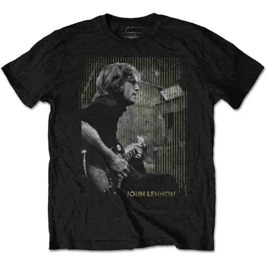 Discover J Lennon T-Shirt Gibson Portrait Logo Men Blue