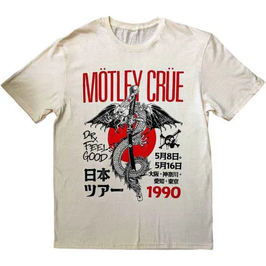 Discover Motley Crue Unisex T-Shirt Dr. Feelgood Japanese Tour 90 Large