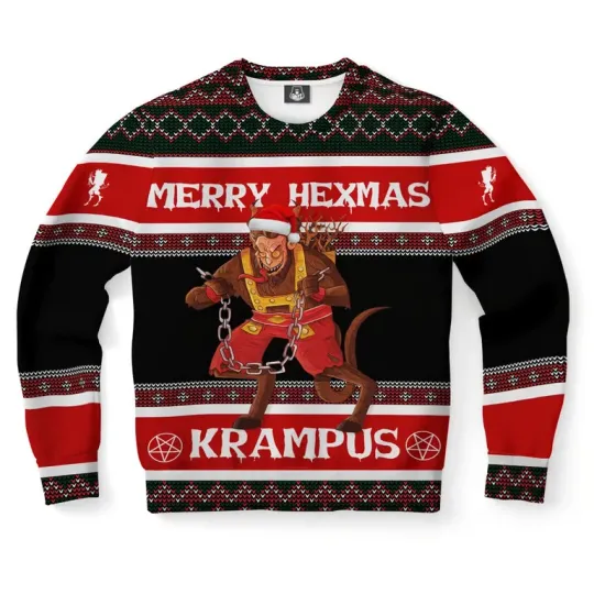 Krampus Hexmas Ugly Christmas Sweater, Christmas Sweater,…