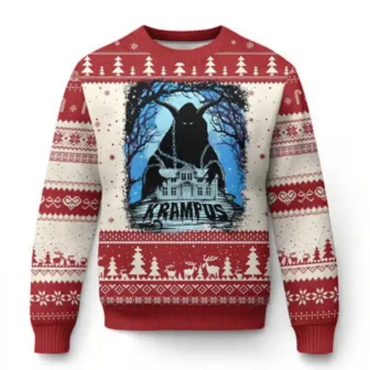 Dark Gothic Christmas Krampus Ugly Christmas Sweater