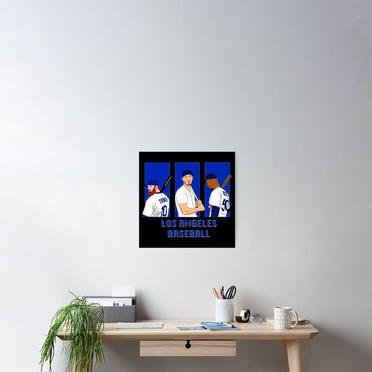 Discover La Dodgers Los Angeles Baseball Poster