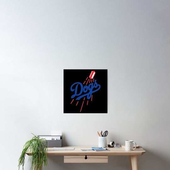 Discover Dodger Dogs - White Poster