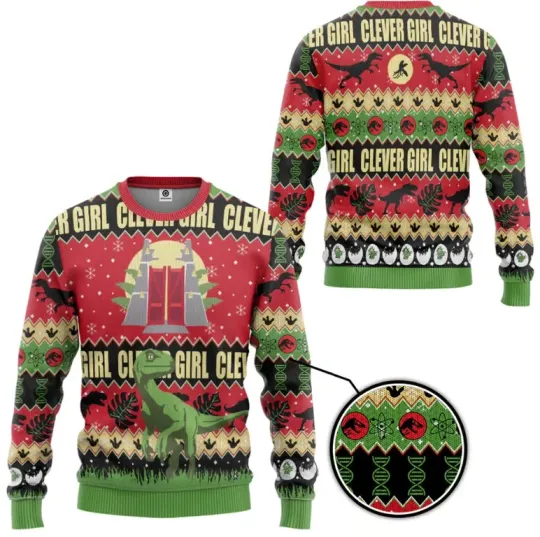 Jurassic Park Clever Girl Ugly Christmas Unisex All Size