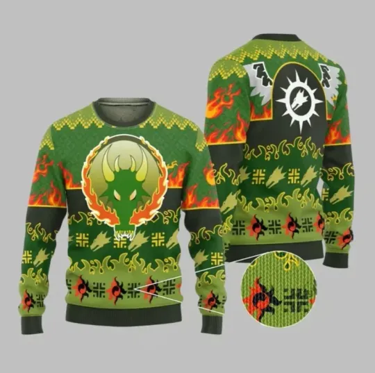 Discover 2025 Warhammer Salamanders Iconic Ugly Christmas Sweater