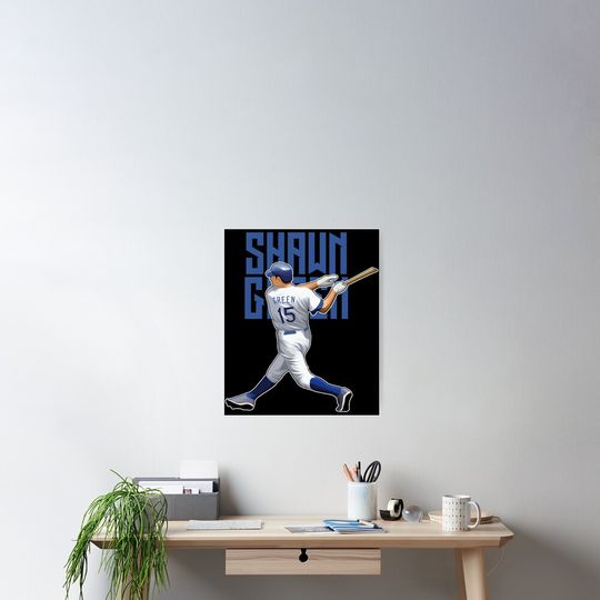 Discover Shawn Green Hits a Single #15 Bold Poster