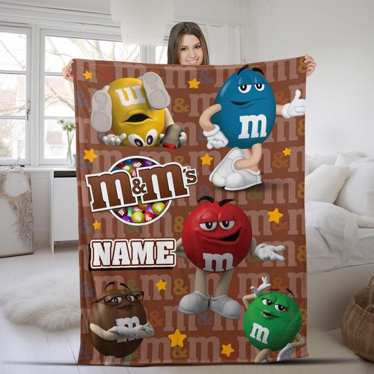 Discover M and M Blanket ,Gift Home Decor, Baby Girl Blanket, Christmas Gifts