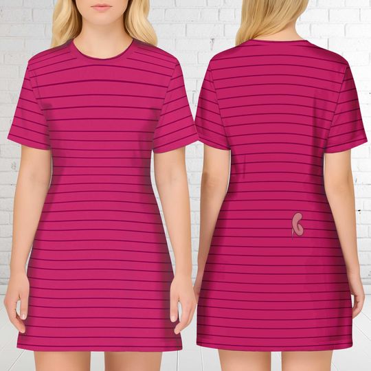 Piglet T-Shirt Dress, Winnie The Pooh T-Shirt Dress, Piglet Character Winnie The Pooh Dress, Pig Winnie The Pooh Dress Gift, Gift For Mom