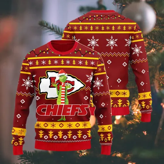 Discover XMAS K.C Funny funny character football Ugly Christmas Sweater
