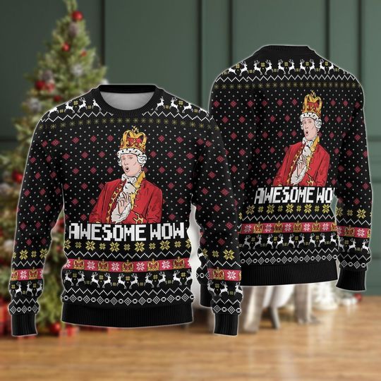 Discover King George Hamilton Ugly Christmas Sweater, Hamilton Musical Holiday Sweatshirt