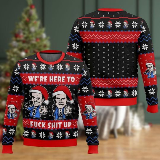 Discover Step Brothers Ugly Christmas Sweater Dale Doback & Brennan Huff Holiday Sweatshirt Comedy Movie Festive Shirt