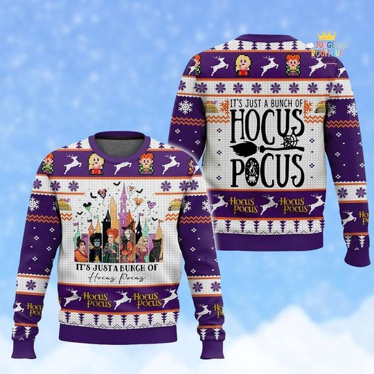 Hocus Pocus Ugly Sweater, Christmas Movie Sweatshirt, Movie Holiday Sweater
