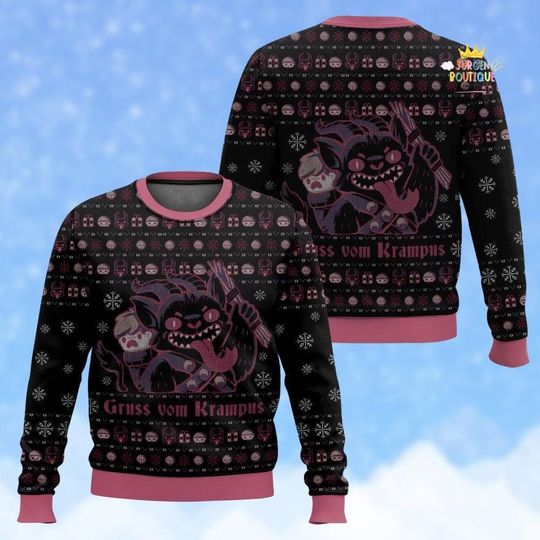 Krampus Ugly Christmas Sweater, Funny Krampus Holiday Sweatshirt, Xmas Sweater