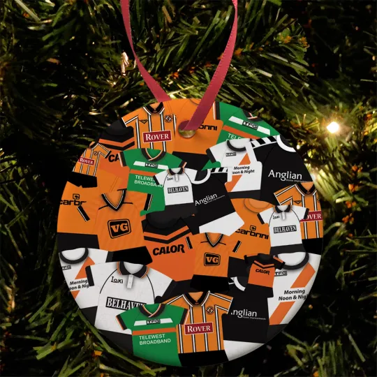 Discover Dundee United Retro Kit Mash Christmas Tree Bauble Decoration Ceramic