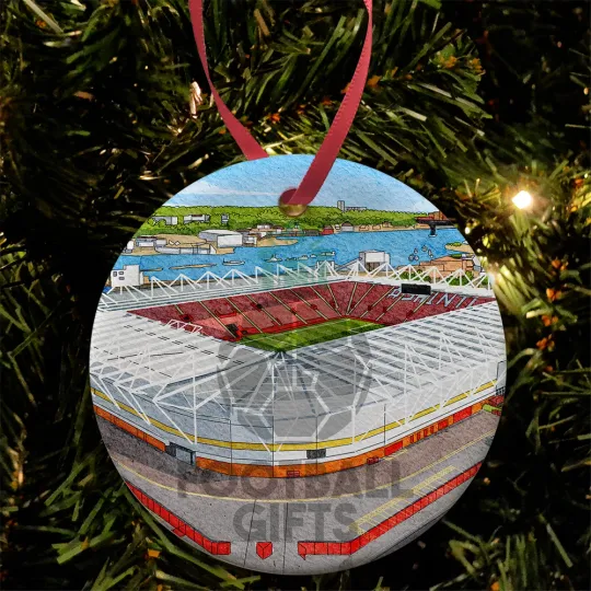 Discover Southamptom Around The Grounds St Marys Stadium Water Colour Ceramic Xmas Bauble