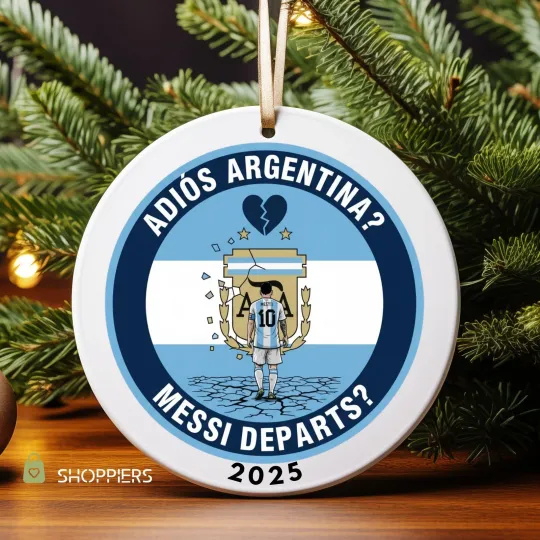 Discover Messi Ceramic Ornament Football Fan World Cup Soccer Decor Christmas Gift