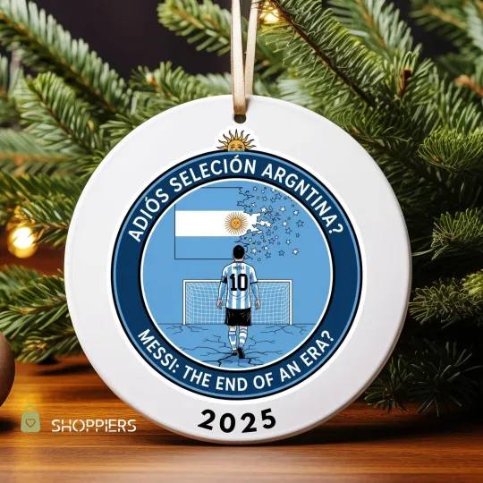 Discover Messi Ornament Ceramic Farewell 2025 Argentina Football Legend Keepsake