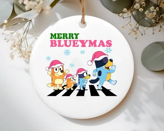 Discover BlueyDad Family Christmas Ceramic Ornament