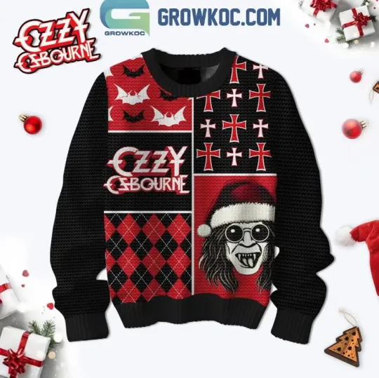 Discover Ozy Osbourne Vampire For Night Christmas Ugly Sweater