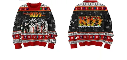 Discover Ace Frehley band Rock On Merry Kissmas Christmas Ugly Sweater 1Ta02