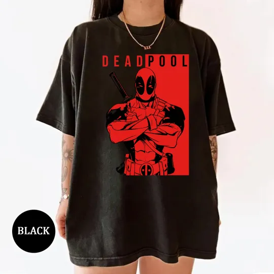 Discover Marvel Deadpool Two-Toned Portrait Unisex T-shirt Kid Shirt Hoodie 111017