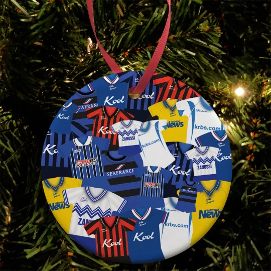 Discover Gillingham Retro Kit Mash Christmas Tree Bauble Decoration Ceramic Fans Gift
