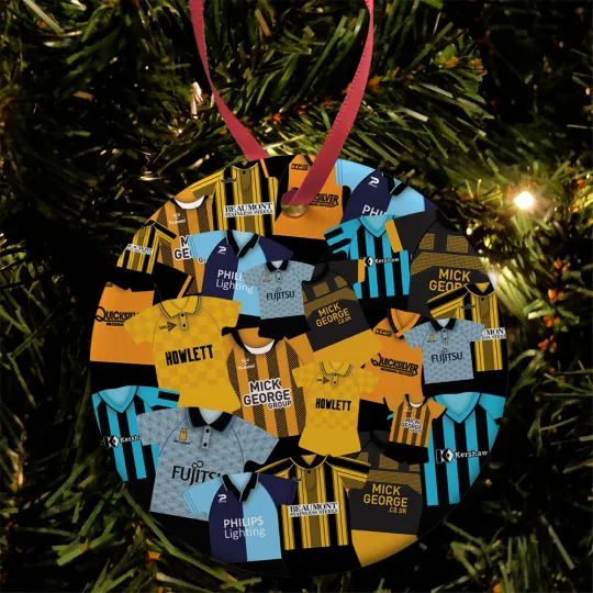 Discover Cambridge United Retro Kit Mash Christmas Bauble Decoration Ceramic Fans Gift