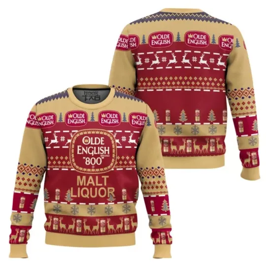 Discover Olde English 800 Malt Liquor Ugly Christmas Sweater