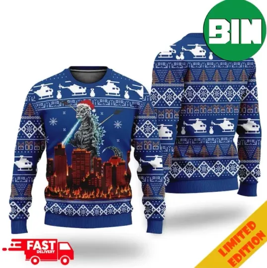 Discover god zilla Minus One Opening Night Christmas Gift Ugly Sweater